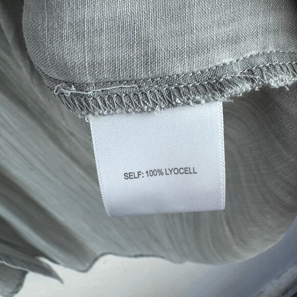 NWT Jane + Delancey Short Sleeve Button Up Gray Shirt Womens Sz M - Picture 5 of 6